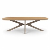 Texas/Tulum Sandstone dining tuinset | 6 personen | polywood + touw | 260cm Deens ovaal