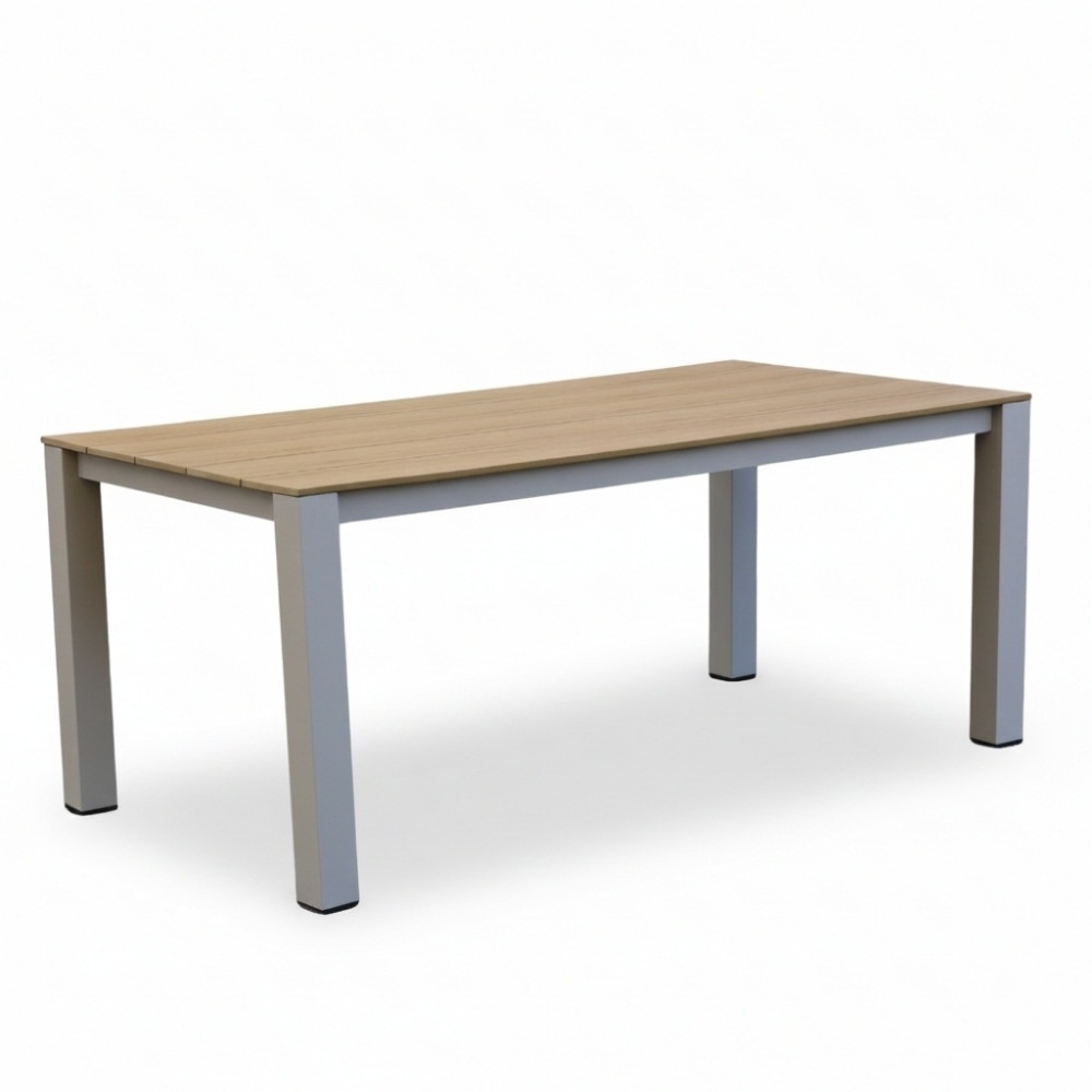 Manhattan beige/Tulum Sandstone dining tuinset | 4 personen | polywood + touw | 180cm