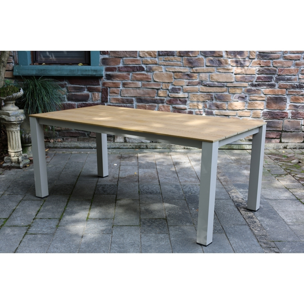 Manhattan beige/Tulum Sandstone dining tuinset | 4 personen | polywood + touw | 180cm