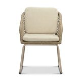 Veltis/Tulum Sandstone dining tuinset | 6 personen | polystone + touw | 250cm