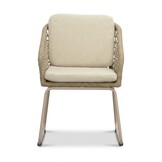 Manhattan beige/Tulum Sandstone dining tuinset | 4 personen | polywood + touw | 180cm