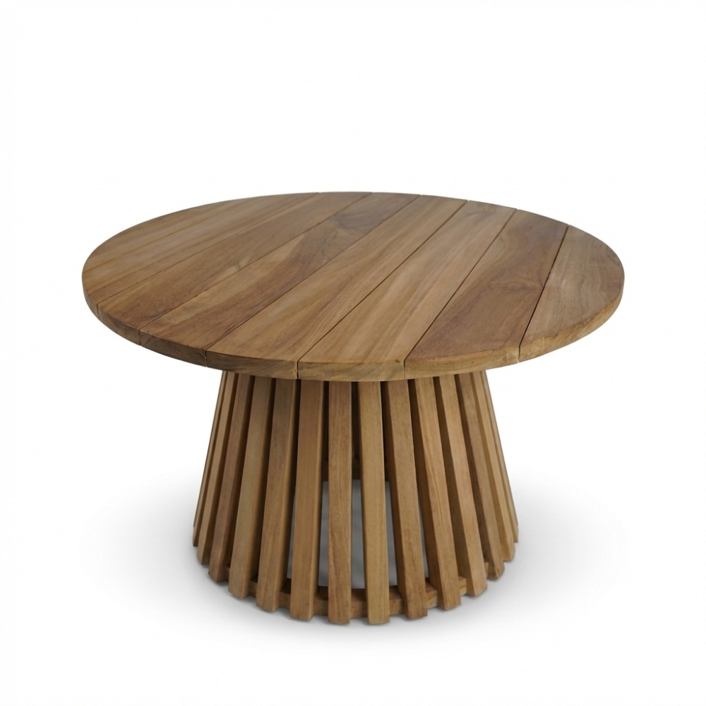 Palau koffietafel | teakhout | Natural Teak | 70cm rond