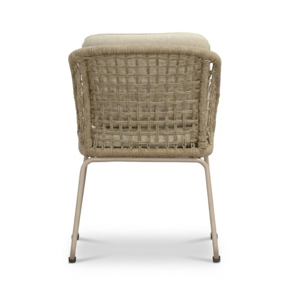 Annecy beige/Tulum Sandstone dining tuinset | 6 personen | teakhout + touw | 227cm