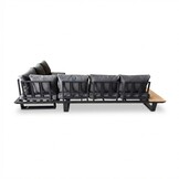 Atlanta hoek loungeset 6 personen | aluminium + polywood | antraciet | 3-delig - 305x228cm