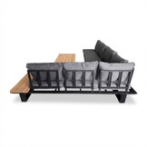 Atlanta hoek loungeset 6 personen | aluminium + polywood | antraciet | 3-delig - 305x228cm