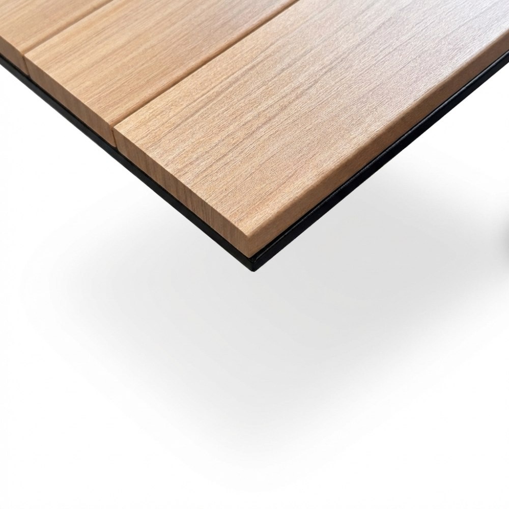 Atlanta hoek loungeset 6 personen | aluminium + polywood | antraciet | 3-delig - 305x228cm