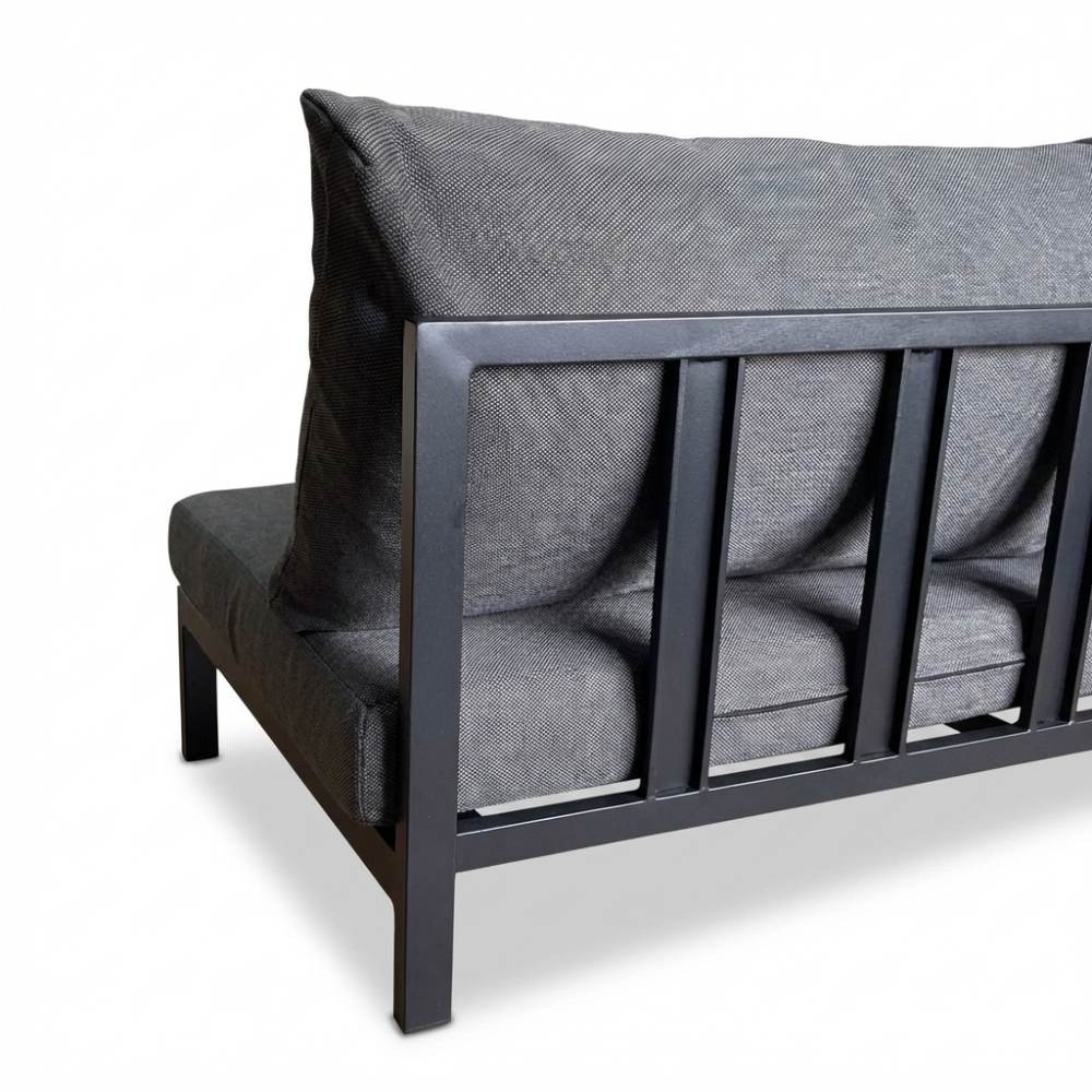 Atlanta hoek loungeset 6 personen | aluminium + polywood | antraciet | 3-delig - 305x228cm
