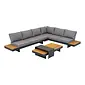 Lesli Living Barbados hoek loungeset 6 personen | aluminium + teakhout | Natural Teak | 5-delig - 323x245cm