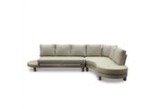 Santorini organische hoek loungeset 5 personen | aluminium | beige | 2-delig - 205x117cm