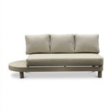 Santorini organische hoek loungeset 5 personen | aluminium | beige | 2-delig - 205x117cm