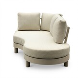 Santorini organische hoek loungeset 5 personen | aluminium | beige | 2-delig - 205x117cm