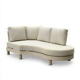 Santorini organische hoek loungeset 5 personen | aluminium | beige | 2-delig - 205x117cm