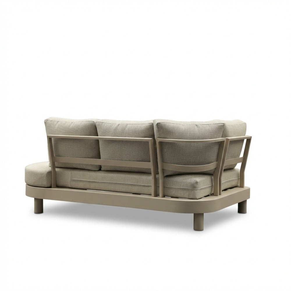 Santorini organische hoek loungeset 5 personen | aluminium | beige | 2-delig - 205x117cm