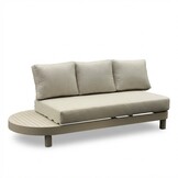 Santorini organische hoek loungeset 5 personen incl. tafel | aluminium | beige | 3-delig - 205x117cm