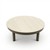 Santorini loungetafel | aluminium + sintered stone | beige | 80cm rond