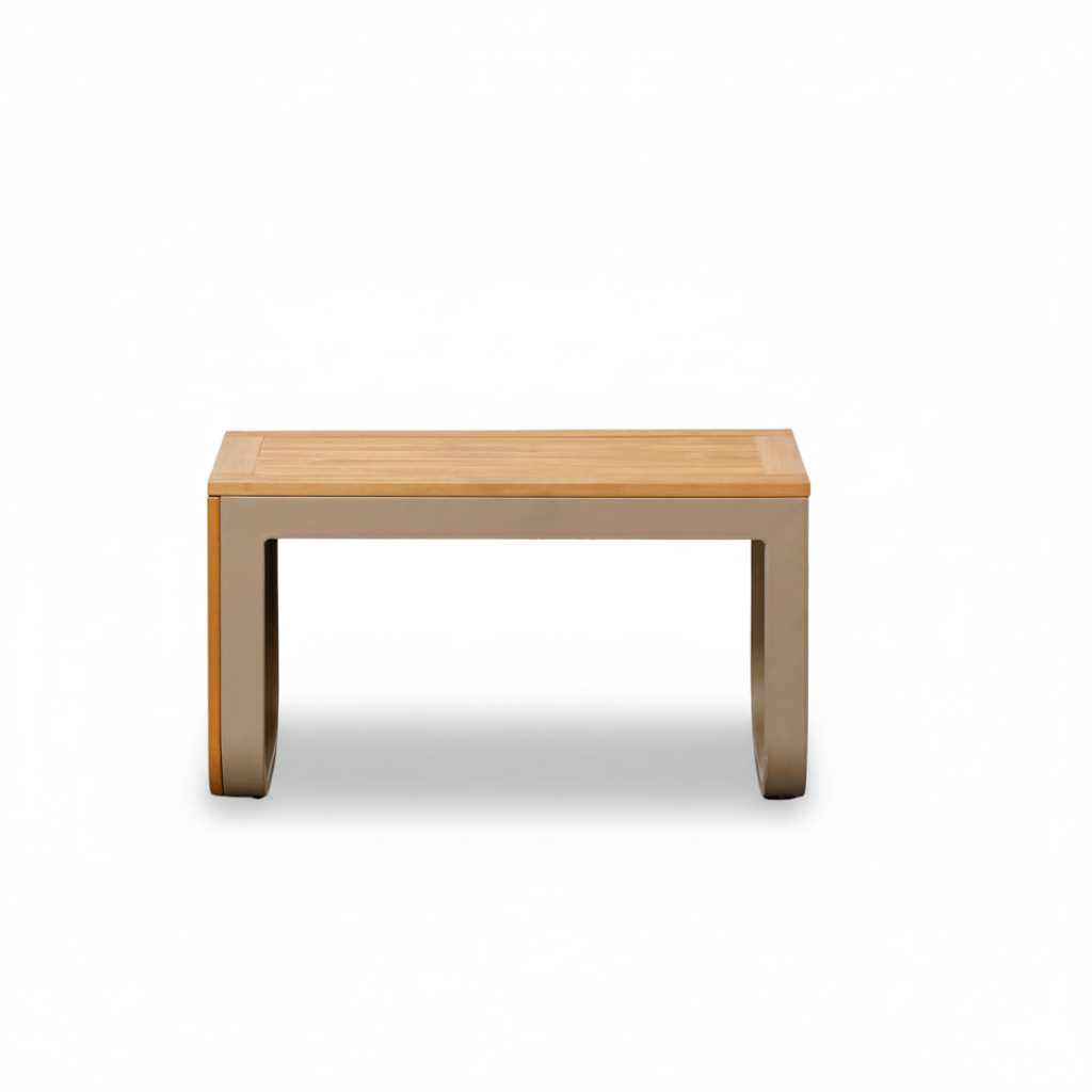 Montreal chaise longue balkon loungeset 4 personen | aluminium + polywood | beige | 3-delig