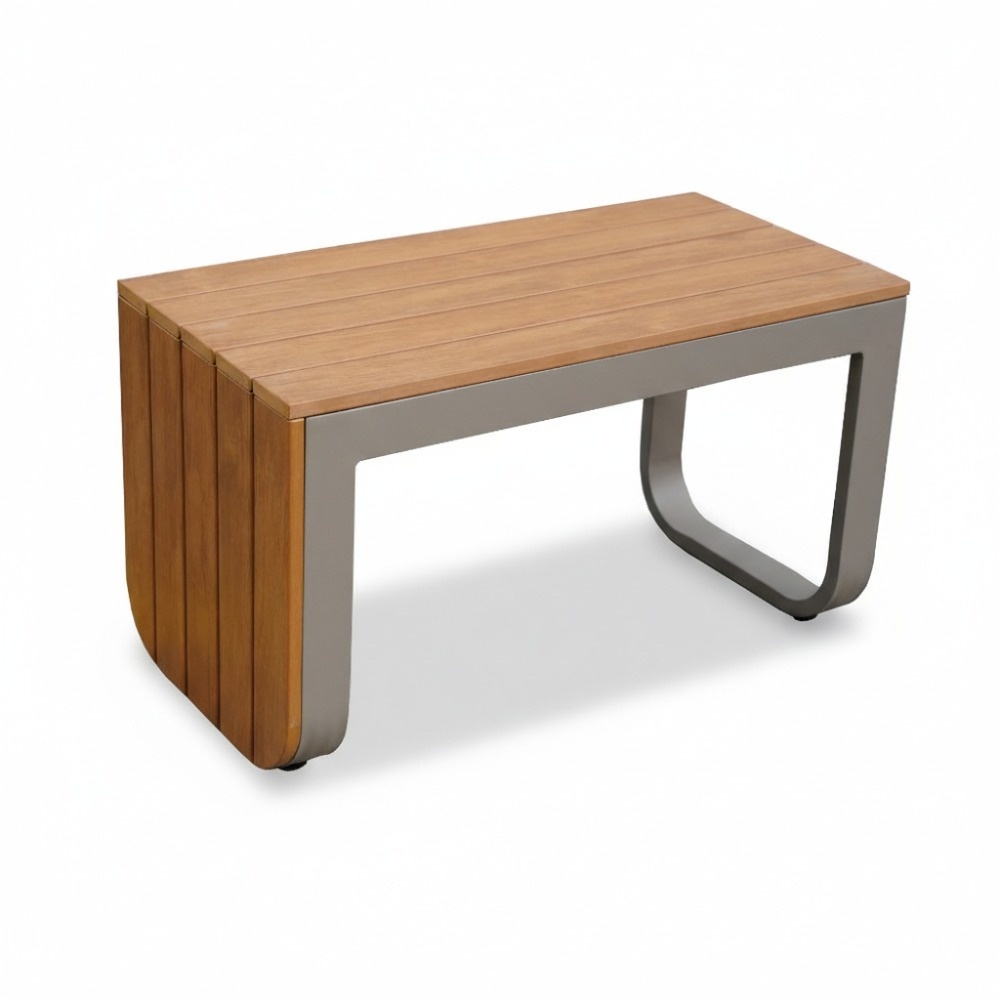 Montreal chaise longue balkon loungeset 4 personen | aluminium + polywood | beige | 3-delig