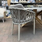 Cleveland dining tuinstoel | aluminium + touw | beige