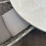 Cleveland dining tuinstoel | aluminium + touw | beige