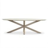 Calma/Harper Sandstone dining tuinset | 6 personen | sintered stone + touw | 240cm ovaal
