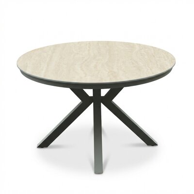 Cuba dining tuintafel 4 personen | sintered stone + aluminium | beige | 120cm rond