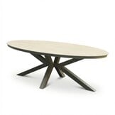 Firenze dining tuintafel 6 personen | sintered stone + aluminium | beige | 220cm ovaal