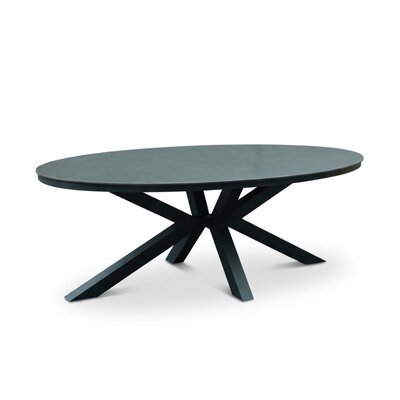 Firenze dining tuintafel 6 personen | sintered stone + aluminium | antraciet | 220cm ovaal