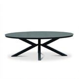 Firenze dining tuintafel 6 personen | sintered stone + aluminium | antraciet | 220cm ovaal