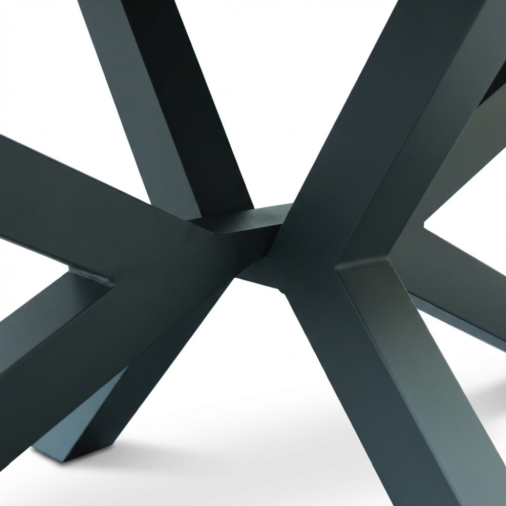 Firenze dining tuintafel 6 personen | sintered stone + aluminium | antraciet | 220cm ovaal