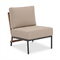 BUITEN living Vienna hoek loungeset 5 personen incl. tafel 75cm | wicker + aluminium | zand | 5-delig - 223x223cm