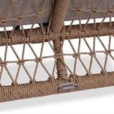 Vienna stoel-bank loungeset 5 personen | wicker + aluminium | zand | 4-delig