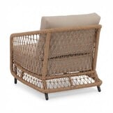 Vienna stoel-bank loungeset 5 personen | wicker + aluminium | zand | 4-delig