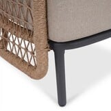 Vienna loungestoel | wicker + aluminium | zand