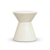Eva bijzettafel | polystone | Chalk beige | 45cm rond