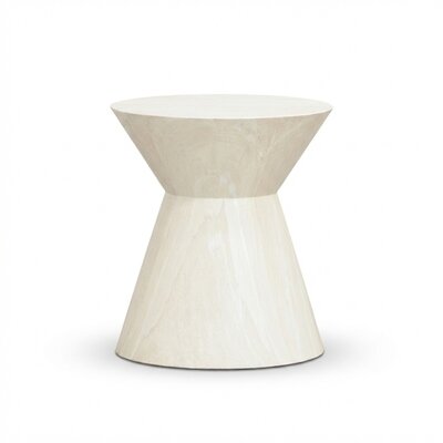 Eva bijzettafel | polystone | Chalk beige | 45cm rond