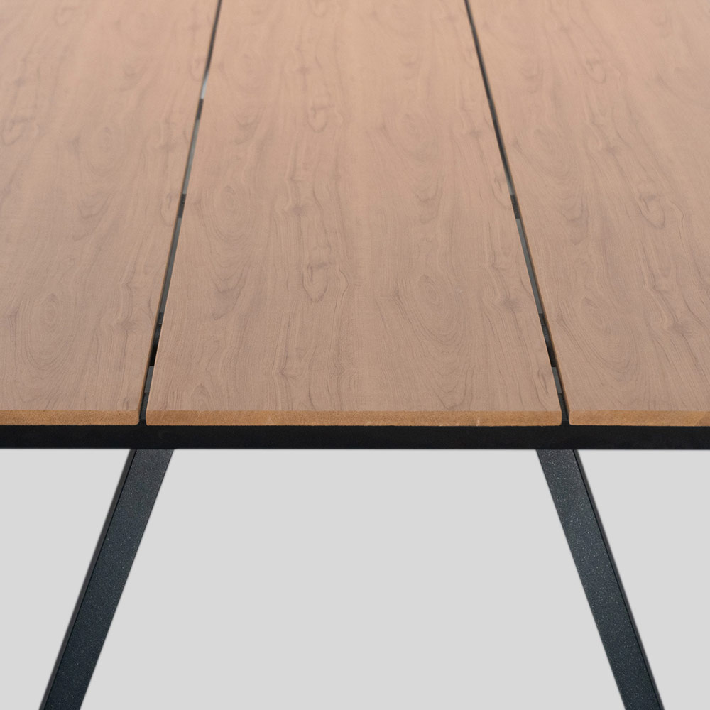 Oslo Natural/Norali antraciet dining tuinset | 6 personen | polywood + textileen | 220cm