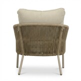 Mara low dining tuinstoel | touw + aluminium | Sandstone