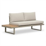 Melbourne chaise longue balkon loungeset 4 personen | aluminium + polywood | beige | 3-delig - 250x175cm