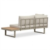 Melbourne chaise longue balkon loungeset 4 personen | aluminium + polywood | beige | 3-delig - 250x175cm
