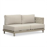 Mendoza hoek loungeset 5 personen | aluminium + touw | beige | 4-delig - 266x266cm