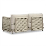 Mendoza hoek loungeset 5 personen | aluminium + touw | beige | 4-delig - 266x266cm