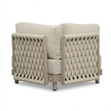 Mendoza hoek loungeset 5 personen | aluminium + touw | beige | 4-delig - 266x266cm