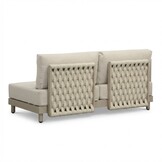Mendoza hoek loungeset 5 personen | aluminium + touw | beige | 4-delig - 266x266cm