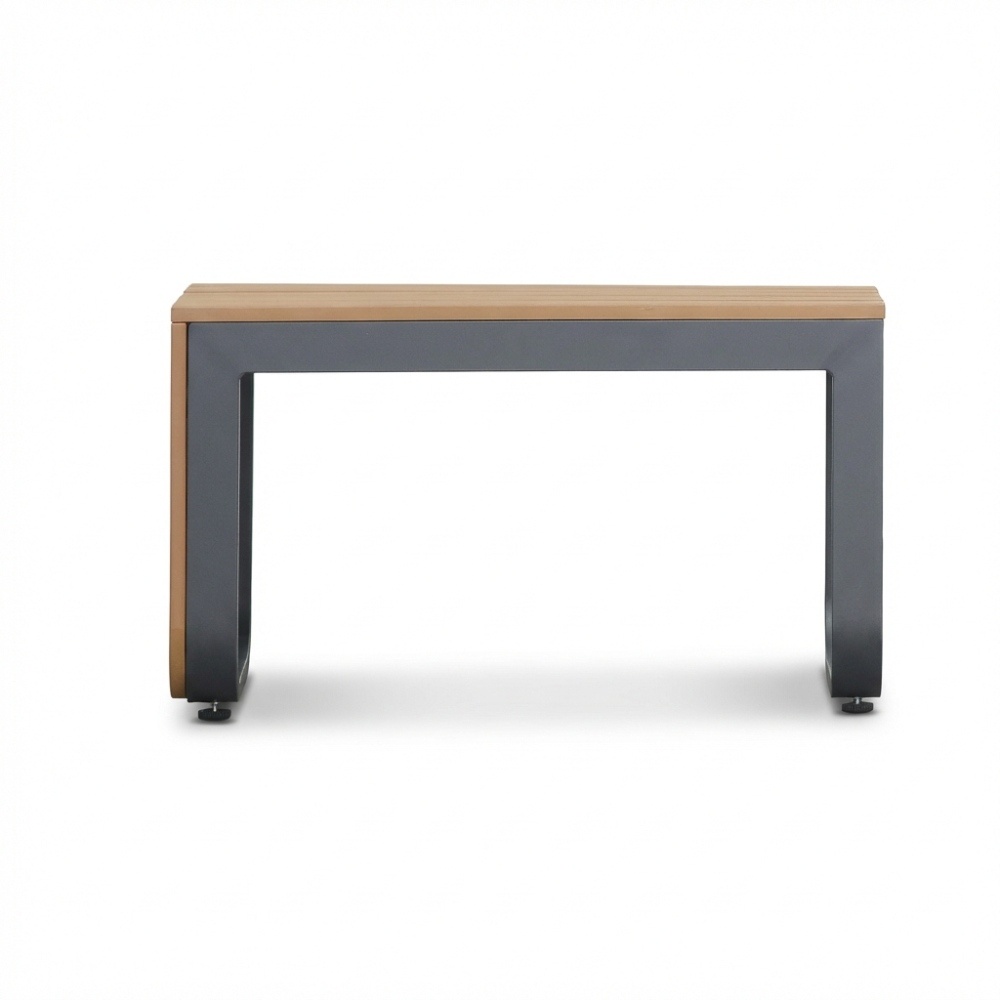 Montreal chaise longue balkon loungeset 4 personen | aluminium + polywood | antraciet | 3-delig