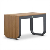 Montreal chaise longue balkon loungeset 4 personen | aluminium + polywood | antraciet | 3-delig