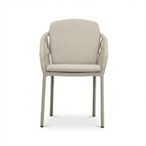 Mykonos dining tuinstoel | touw + aluminium | beige