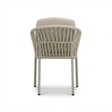 Mykonos dining tuinstoel | touw + aluminium | beige