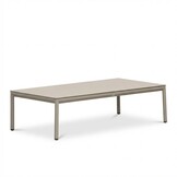 Mykonos koffietafel | aluminium + keramiek | beige | 120x60cm
