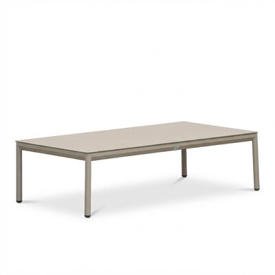 Mykonos koffietafel | aluminium + keramiek | beige | 120x60cm