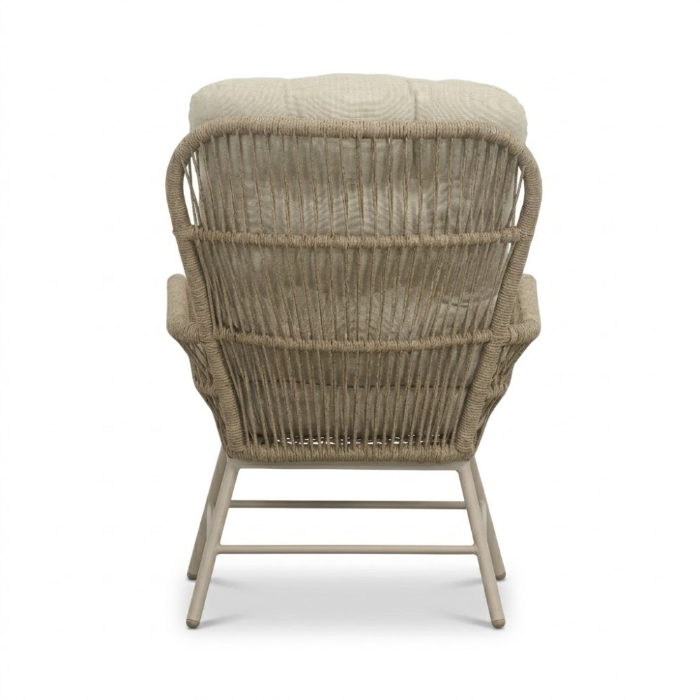 Dex loungestoel | touw + aluminium | Sandstone